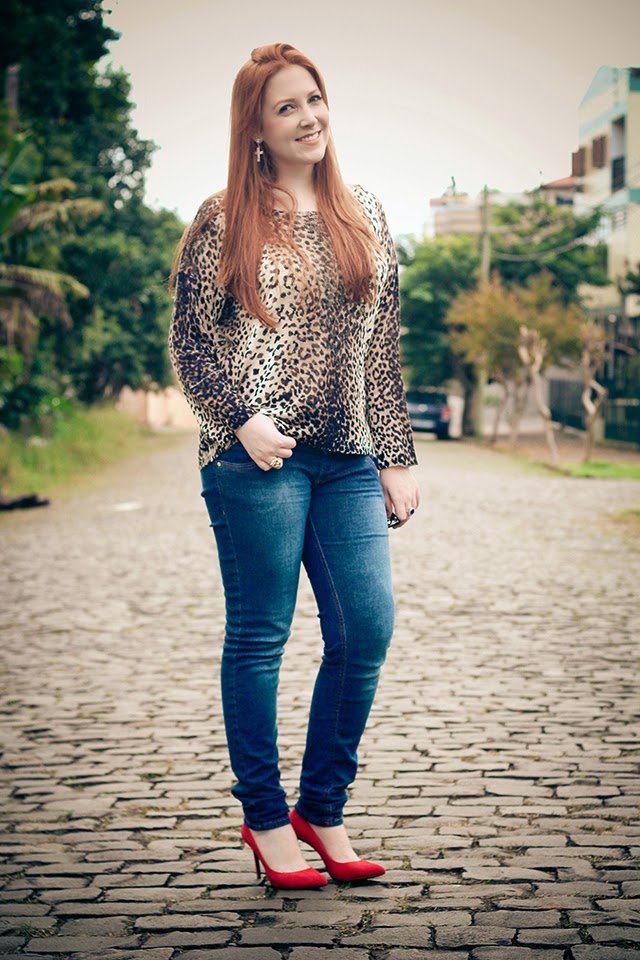 look animal print e scarpin vermelho look animal print e scarpin vermelho
